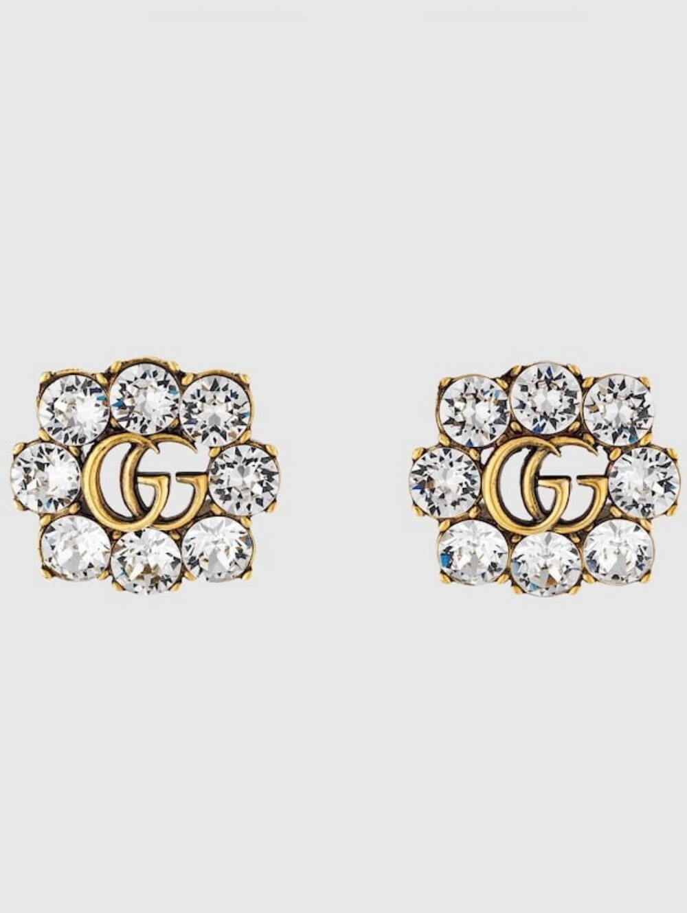 BNWT GUCCI CRYSTAL DOUBLE G EARRINGS